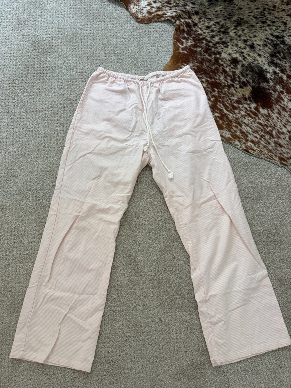 Brandy Melville Light Pink Drawstring Track Pants